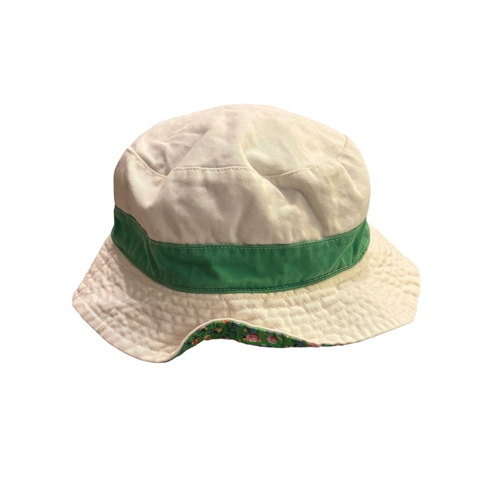 Polo Ralph Lauren Reversible Bucket Hat Green Floral Pony White Cotton Men OS - Picture 9 of 9
